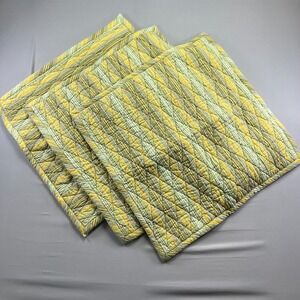 Set Of 3 Pine Cone Hill Pot Luck Quilted Seat Cushions Multicolor (25" X 25")